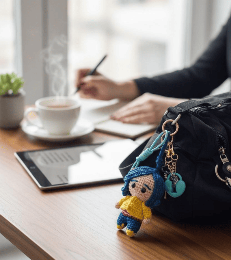 Key & bag charm Coraline