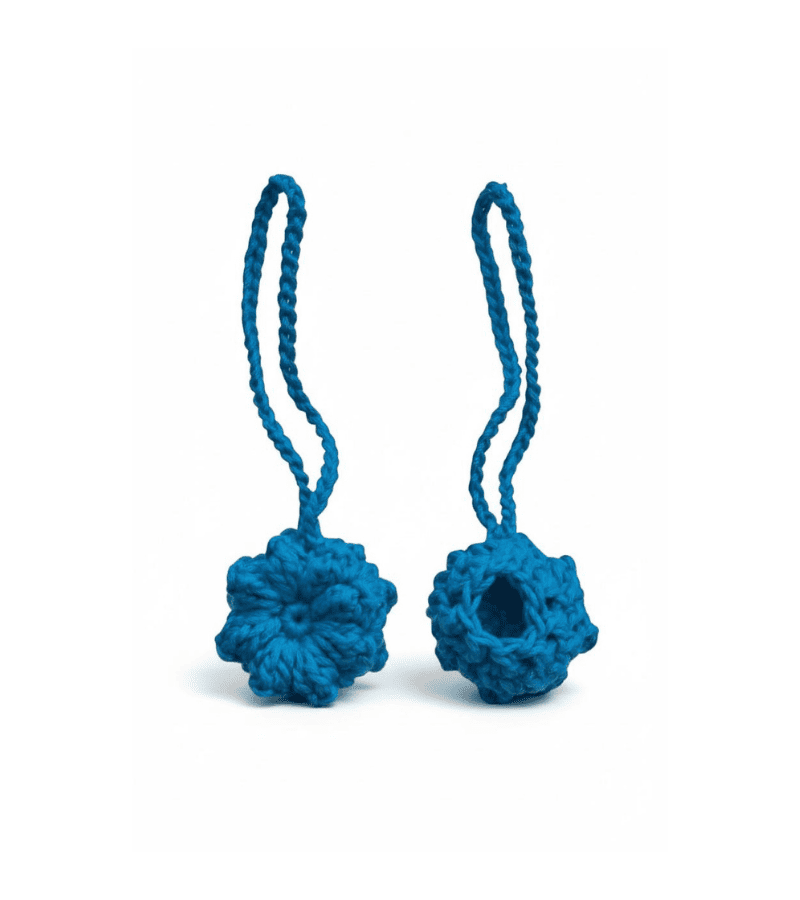 Airtag Keeper Charm Flor azul